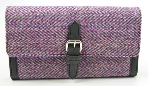 Ladies long purse made with authentic Harris Tweed fabric